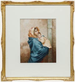After Roberto Ferruzzi (1853-1934) - Watercolour, Madonna of the Streets