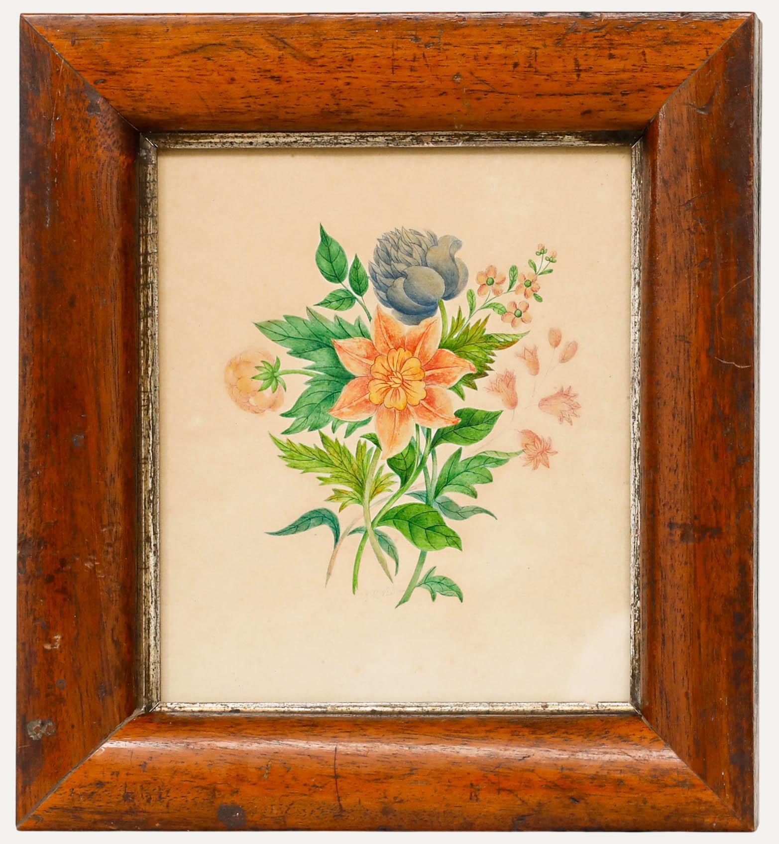 Early 19th Century Watercolour - A Delicate Bloom