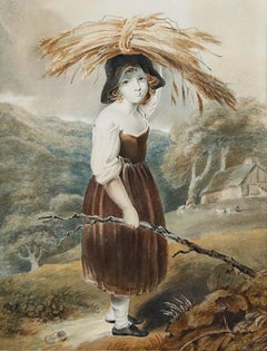 After Richard Westall RA (1785-1836) - 19th Century Watercolour, The Gleaner