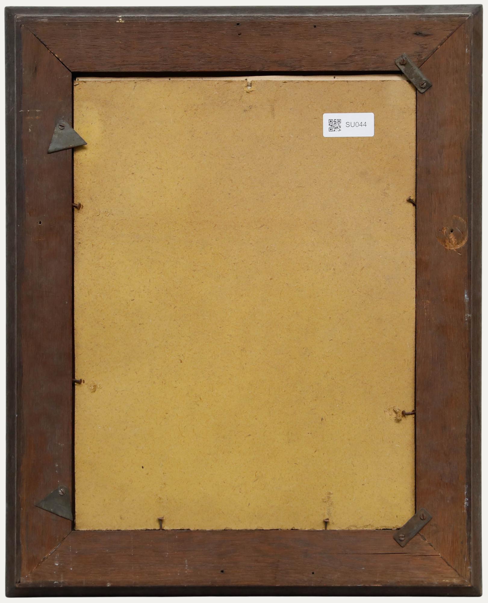 W.F. Ford - Aquarelle encadrée de 1932, perdue dans ses pensées - Marron Portrait par Unknown