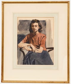 Nicholas Solovioff - Nicholas Solovioff (1927-1994) - 1949 Watercolour, Portrait of Cecil Nicholas Solovioff (1927-1994) - 1949 Watercolour, Portrait of Cecil