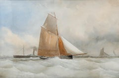 Charles Taylor (act.1841-1883) - Mid 19th Century Watercolour, Fishing Smacks