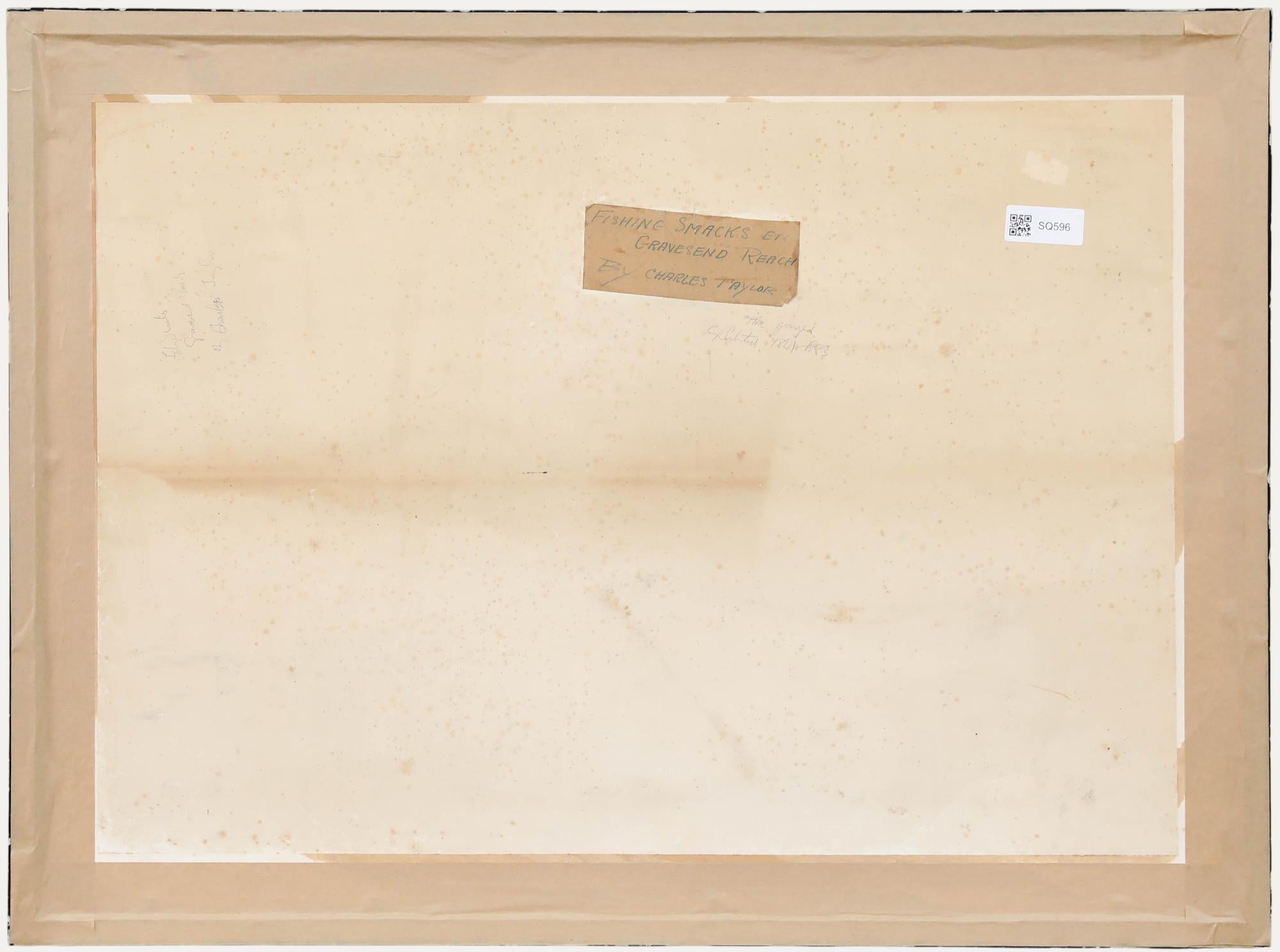 Charles Taylor (n. 1841-1883) - Acquerello della metà del XIX secolo, Pesca di spuntini - Landscape Art Grigio di Charles Taylor Jnr