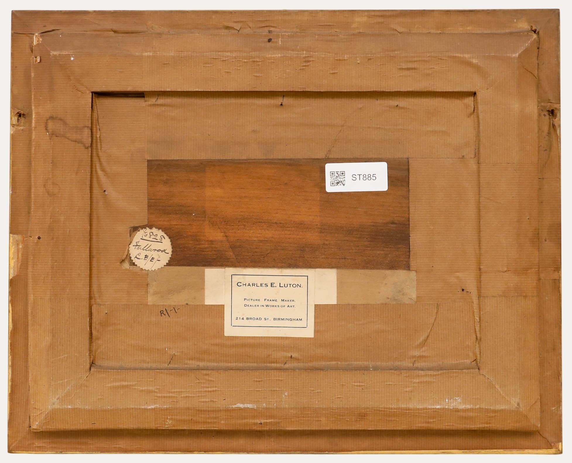 John Fullwood RBA (1854-1931) - Acuarela de finales del siglo XIX, En el Támesis - Landscape Art Marrón de Unknown