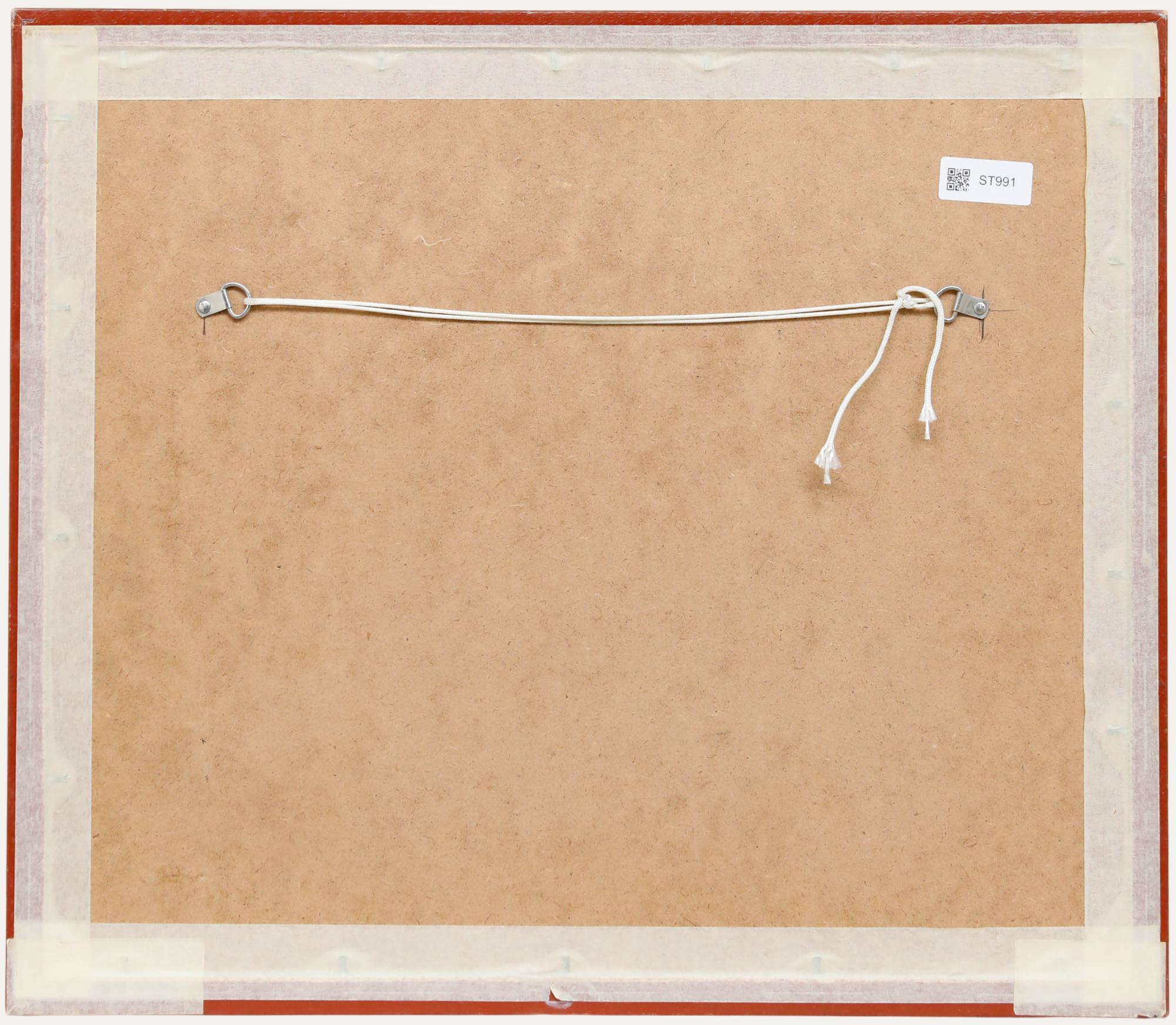 Maud Mary Turner (1862-1947) - Acquerello, Lavorare a maglia vicino al camino - Figurative Art Beige di Unknown