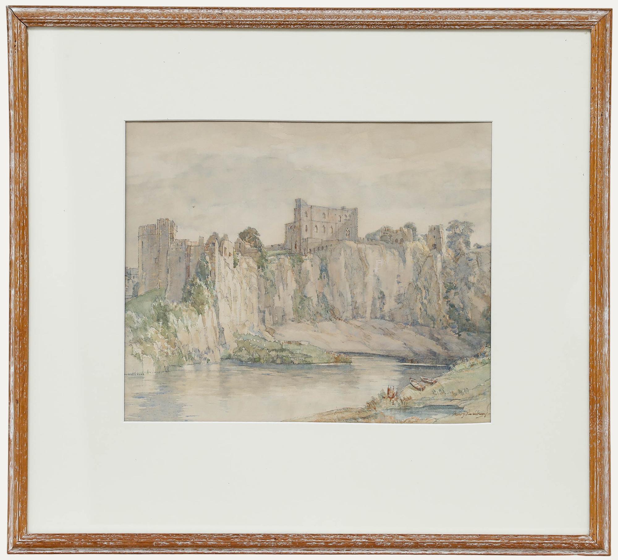Sir Henry Rushbury RA (1889-1968) - Aquarelle de 1966, château de Chepstow