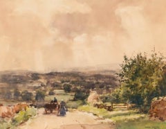 George Graham (1881-1949) - English School 1913 Aquarell, Down to the Valley