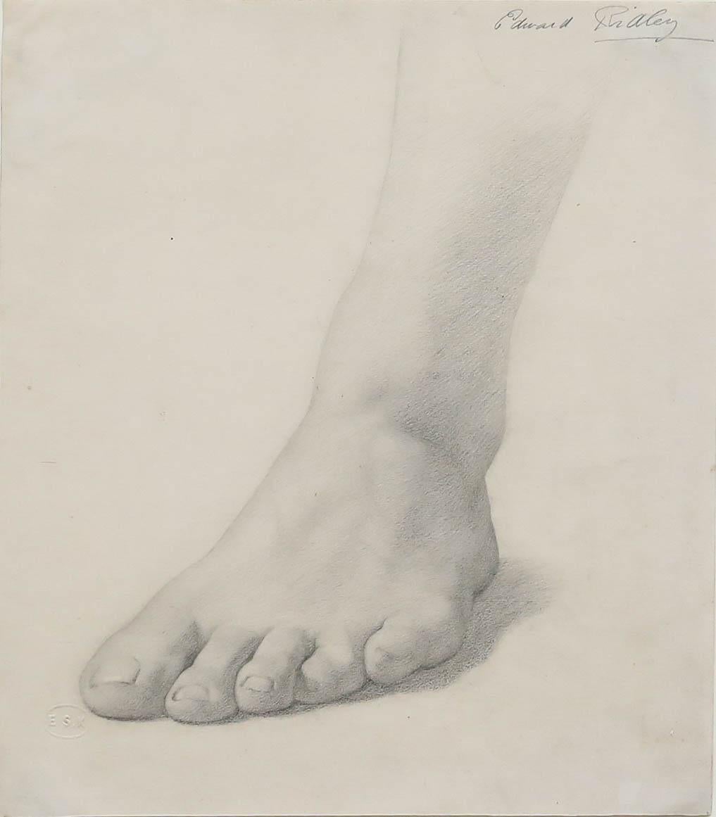 Edward Ridley (1883-1946) - Disegno a grafite, Studio di un piede I - Art di Unknown