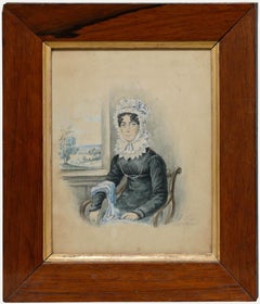 James Warren Childe (1778-1862) - 1838 Watercolour, Portrait of Harriet Brooke