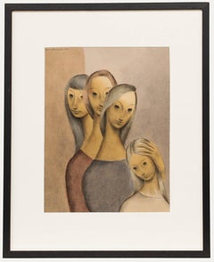 Grant Kenneth MacDonald (1909-1987) - 1948 Pen and Ink Drawing, Four Sisters