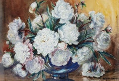 Marion Broom RWS (1878-1962) - Mid 20th Century Watercolour, White Peonies