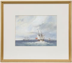 C. W. Morsley - Framed 20th Century Watercolour, Early Brig off North East Coast