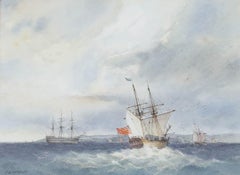 C. W. Morsley - Framed 20th Century Watercolour, Early Brig off North East Coast