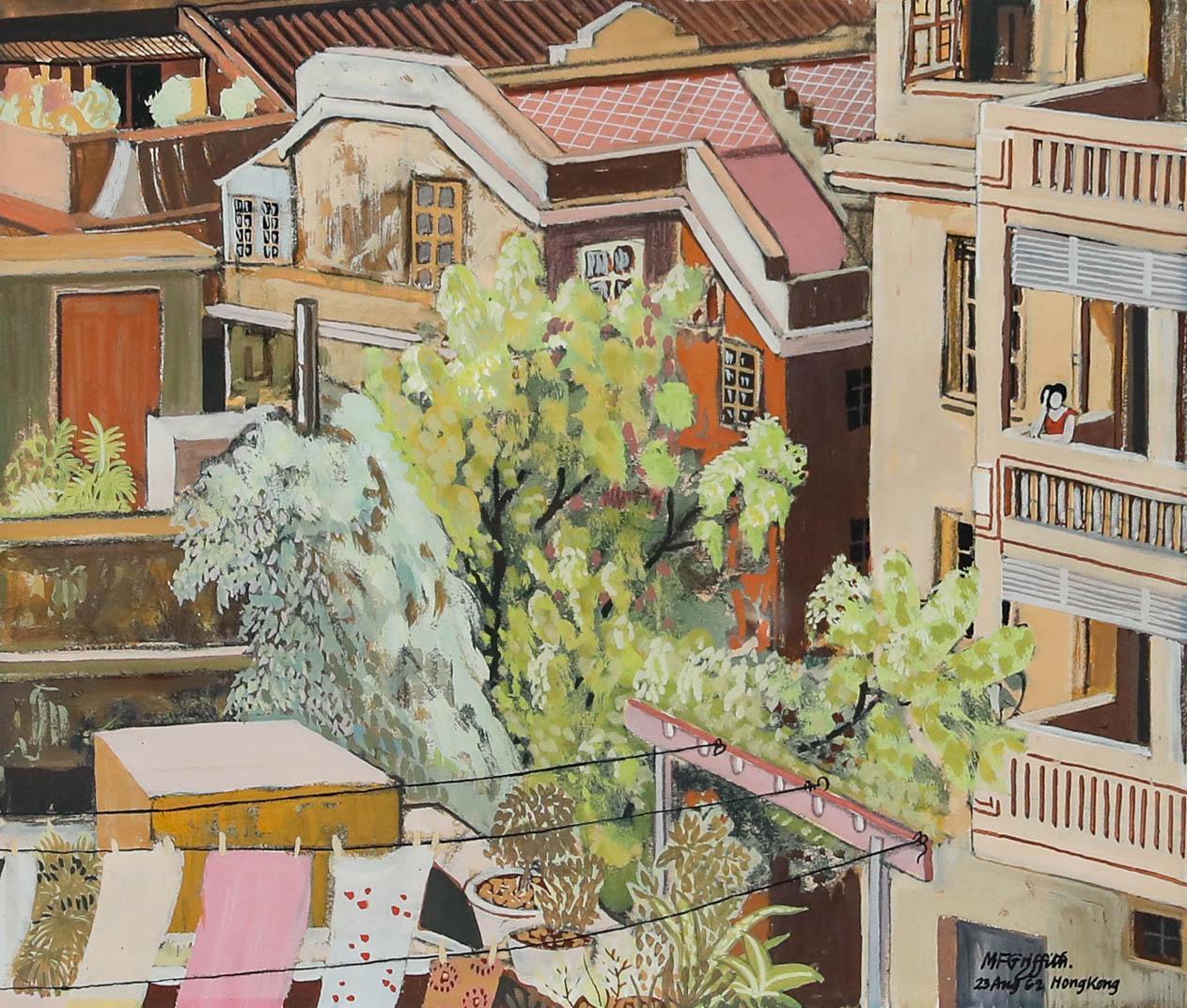 M. F. Griffith - Gouache encadrée du 20e siècle, Hong Kong - Art de Unknown