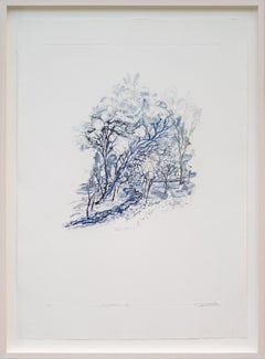 Into The Woods : Sylvan I - œuvre sur papier, monotype sur papier Hahnemühle