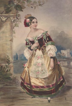 After Fanny Corbaux (1812-1883) - 19th Century Watercolour, Emma Albertazzi