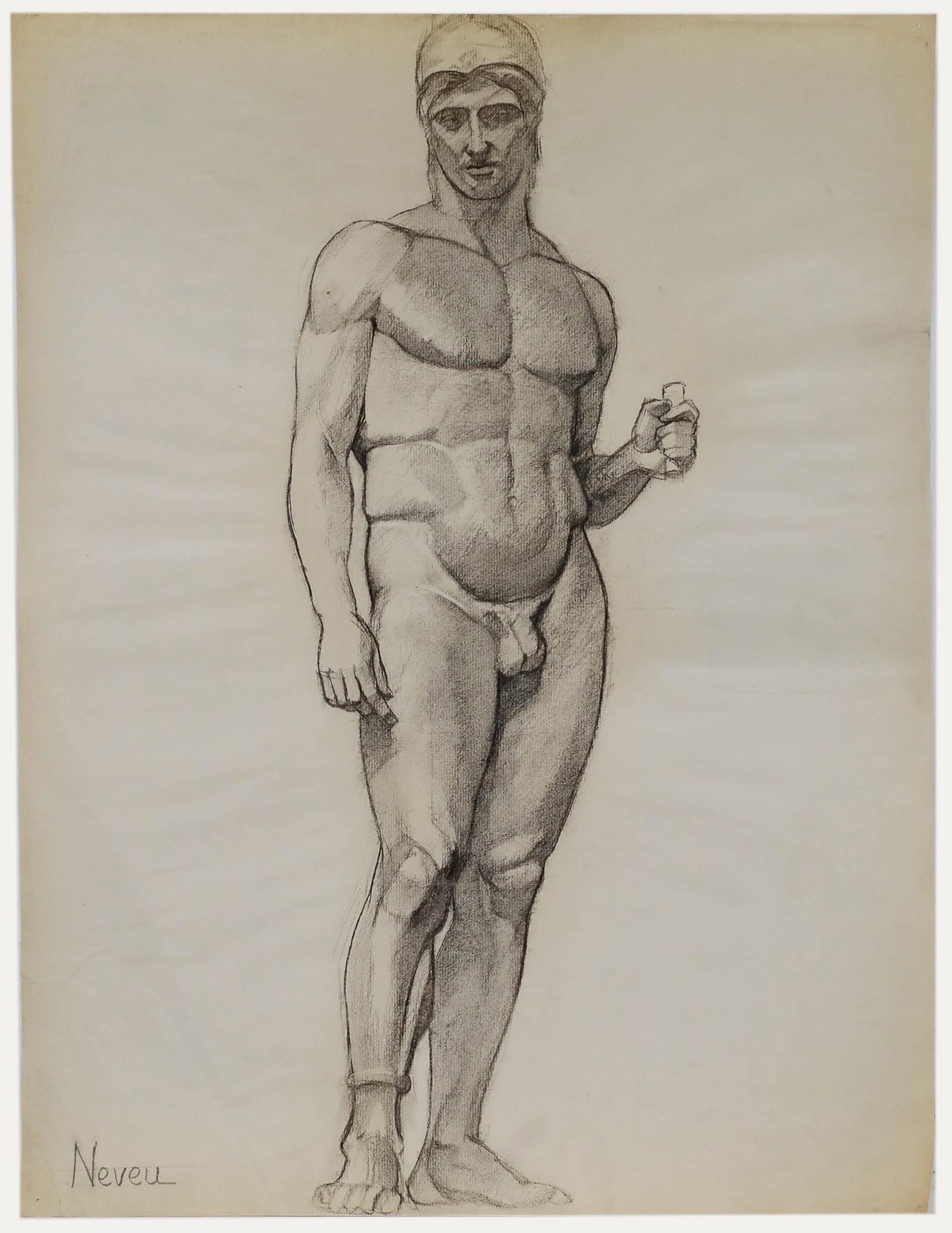 Pierre Neveu (b.1929) - Mid 20th Century Graphite Drawing, Academic Study X