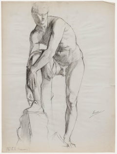 Pierre Neveu (né en 1929) - Dessin au graphite du milieu du 20e siècle, Étude académique VIII