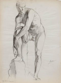 Pierre Neveu (né en 1929) - Dessin au graphite du milieu du 20e siècle, Étude académique VIII