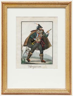 Italian School Early 19th Century Watercolour - Brigande