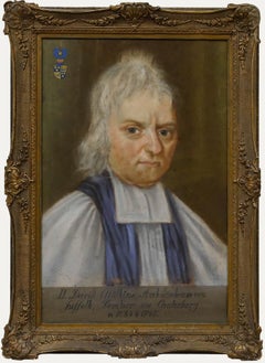 Framed 19th Century Pastel - David Wilkins (1685-1745)