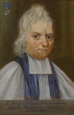 Framed 19th Century Pastel - David Wilkins (1685-1745)