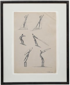 Ursula Hanke-Förster (1924-2013) - 1961 Pen and Ink Drawing, Sculptural Studies