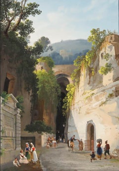 Atrib. Gioacchino La Pira (act.1839-1870) - Gouache, Crypta Napoletana