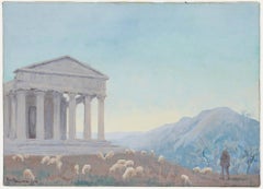 Phyllis Mary Pulling (1892-1951) - 1926 Gouache, Sicilian Pastoral