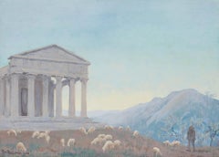 Phyllis Mary Pulling (1892-1951) - 1926 Gouache, Sicilian Pastoral