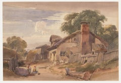 Early 20th Century Watercolour - In the Farmyard