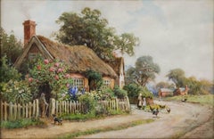 Joshua Fisher (1859-1933) - Early 20th Century Watercolour, Summer Cottage
