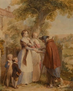 J.M. Wright (1777-1866) - Watercolour, Illustration for 'The Vicar of Wakefield'