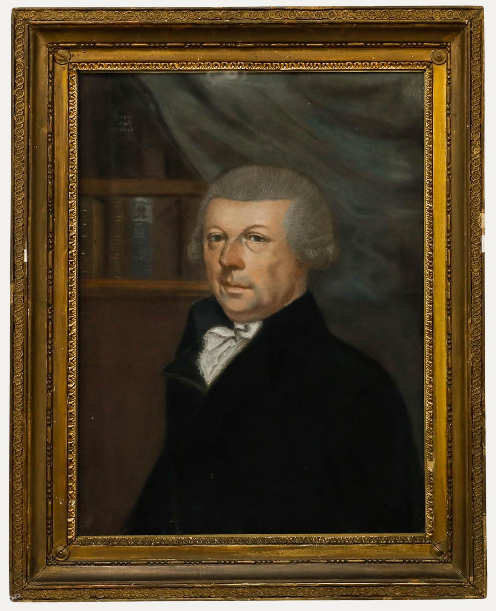Pastel encadré du 19e siècle - Portrait d'un gentilhomme - Art de Unknown