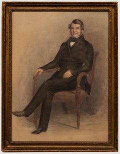 19th Century Watercolour - Victorian Gentleman