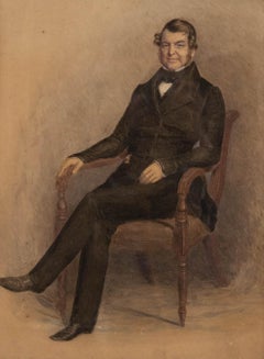 19th Century Watercolour - Victorian Gentleman