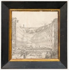 G. Nain - Mid 19th Century Graphite Drawing, Bolshoi Theatre