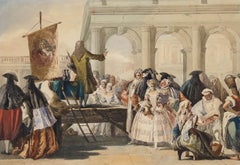Según Giovanni Domenico Tiepolo (1727-1804) - Acuarela, El Charlatán