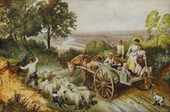 After Myles Birket Foster (1825-1899) - 19th Century Watercolour, Herding Sheep