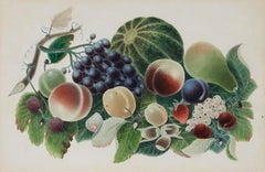 Framed 19th Century Watercolour - Study of Fruit