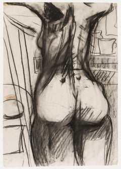 Naomi Frears (b.1963) - 1990 Charcoal Drawing, Life Study III