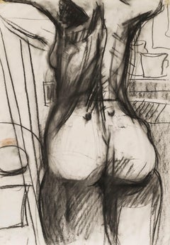 Naomi Frears (b.1963) - 1990 Charcoal Drawing, Life Study III