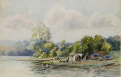 Framed Late 19th Century Watercolour - A Spring Morning