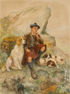 N. Drummond - Early 20th Century Watercolour, Waiting for the Gillie