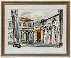 Henry Sanders (1918-1982) - Acquerello del 1975 incorniciato, Annunziata, Firenze