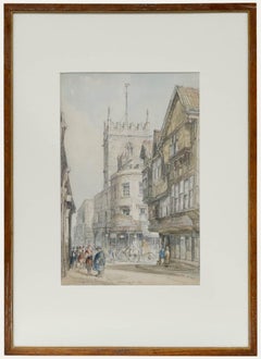 Nathaniel Sparks RE (1880-1956) - Dessin au graphite, Mary le Port Street