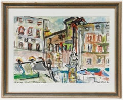 Henry Sanders (1918-1982) - Framed 1975 Watercolour, San Lorenzo Market
