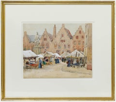 Charles Edward Hannaford RBA (1863-1955) - Watercolour, Cloth Market