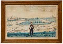 Framed 1853 Folk Art Watercolour - The French Officer