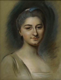 Nach Maurice Quentin de La Tour - Pastell des 20. Jahrhunderts, Melle de Lespinasse